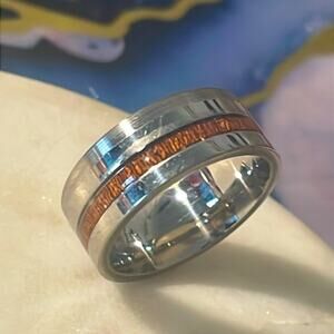 Stainless steel men’s unisex wedding band ring 7